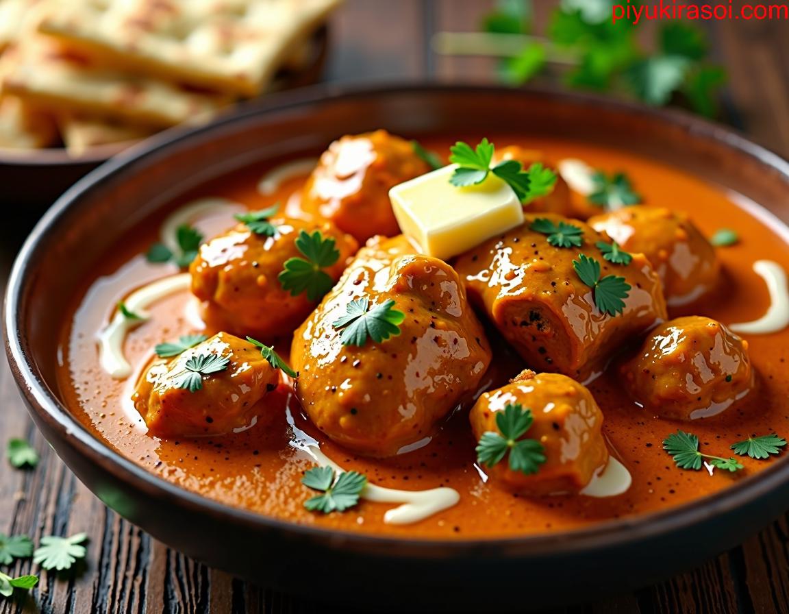 butter chicken in a plate