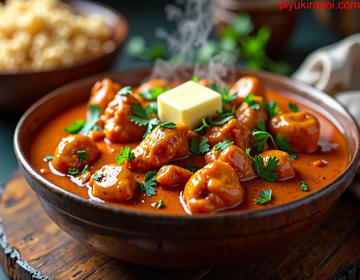 butter chicken in a plate